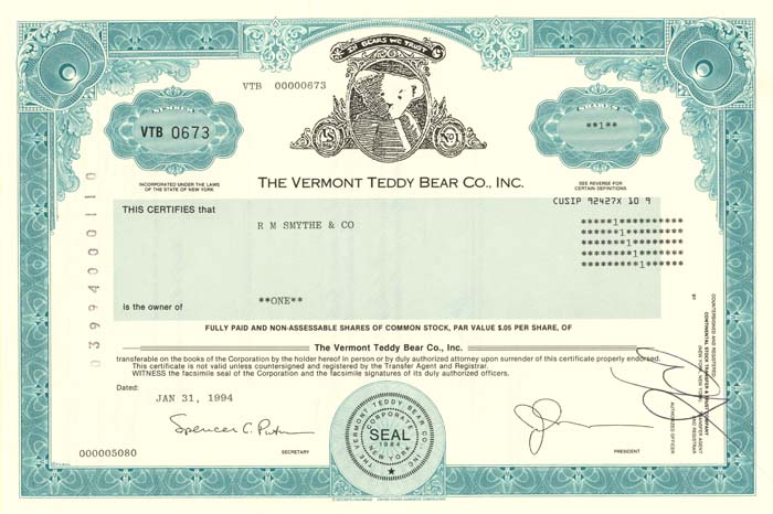 Vermont Teddy Bear Co., Inc.